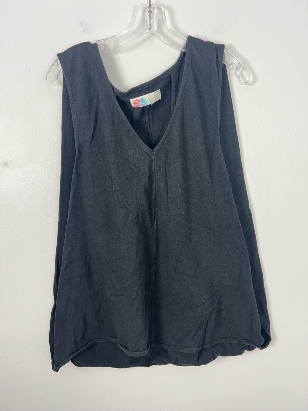 Free People Beach Black V Neck Sleeveless Top Tank